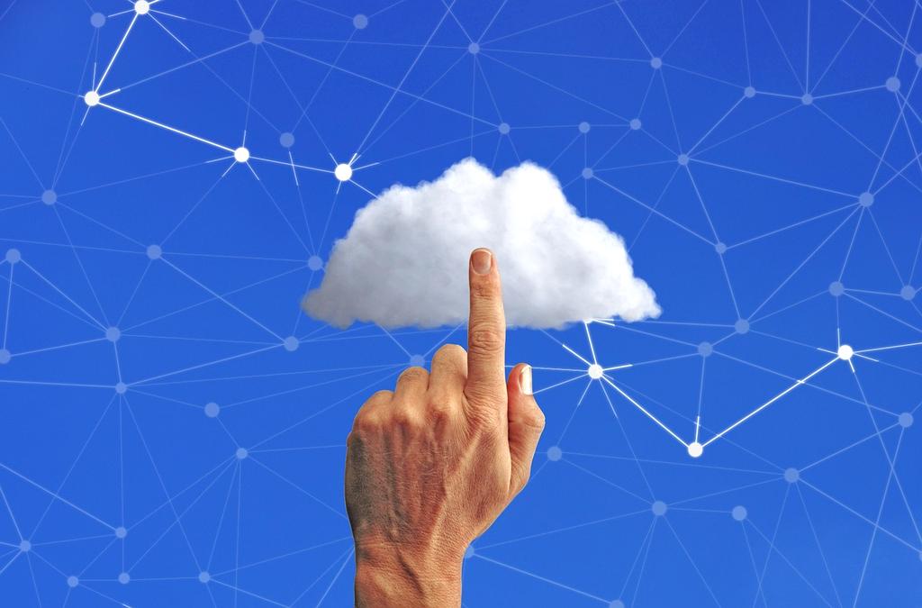 Network servers interconnected with glowing data lines